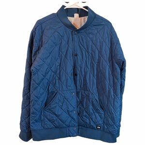 The North Face Men’s Reversible Jacket XL Blue Quilted & Icy Gray Everyday Coat